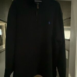 Ralph Lauren Polo Black Sweatshirt with Yellow Logo Tag